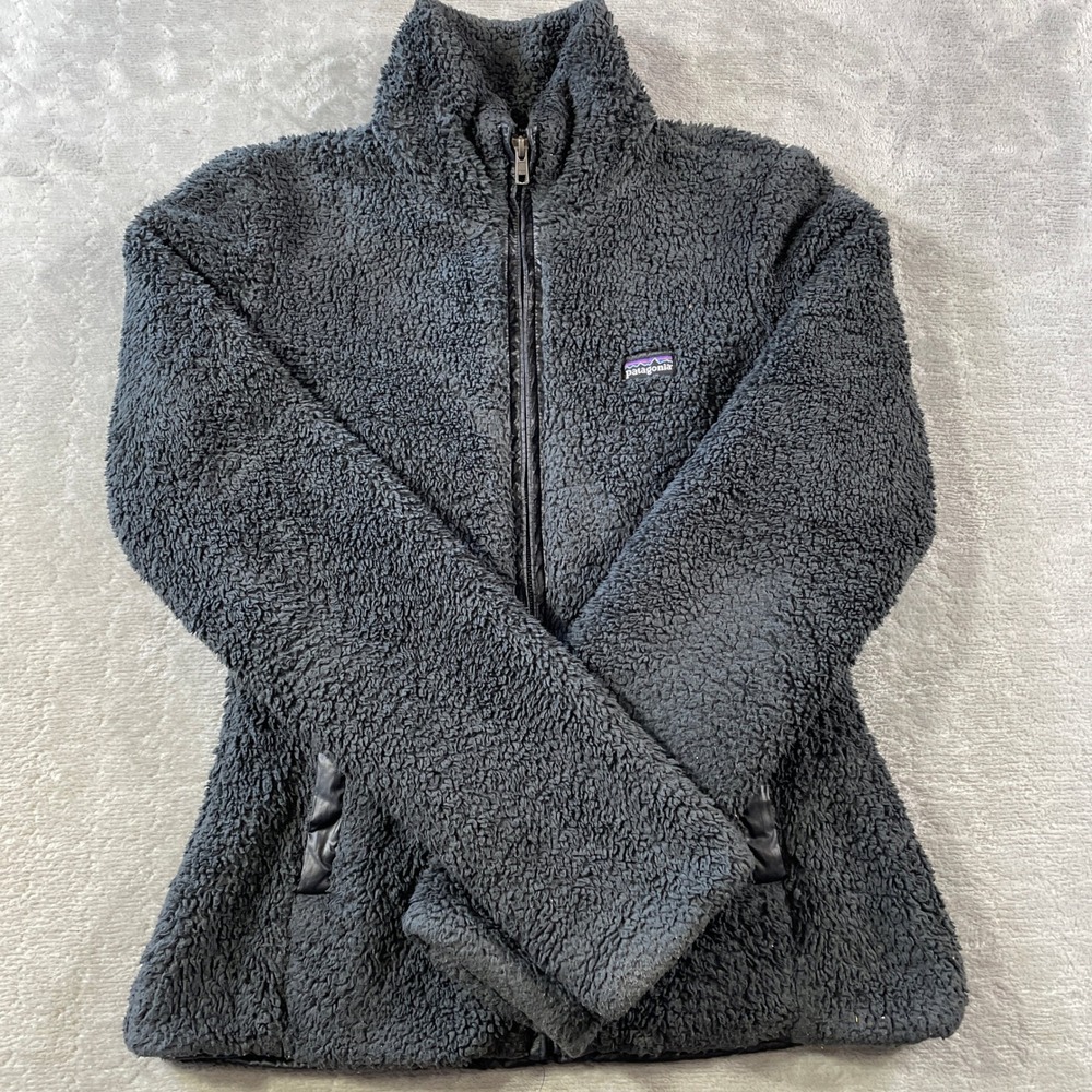 Patagonia Los Lobos Jacket Womens XS Grey Full Zip Fleece School Preppy 25596